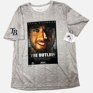 Kevin Kiermaier  “The Outlaw” Tampa Bay Rays Gray T Shirt Size Med. NWT